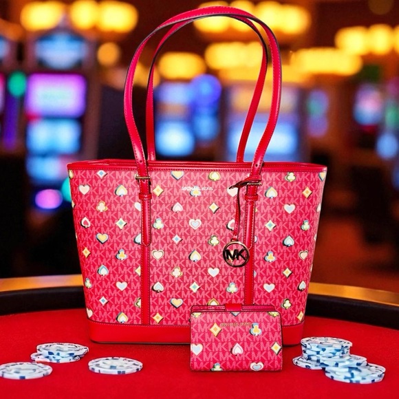 Michael Kors Large Tote with Matching Wallet Vegas Inspired - Picture 1 of 5